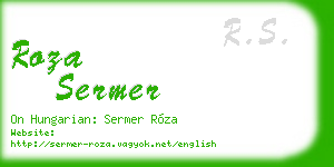 roza sermer business card